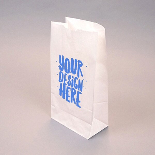 Custom-Printed White Kraft 12-lb Ba